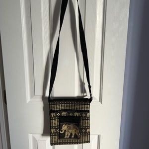 Small Crossbody Bag with Elephants (from Sri Lanka)